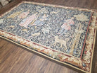 Vintage European Tapestry 5.4 x 7.11, Antique Style European Wall Hanging, Aubusson Weave Handmade Tapestry, Courtship Dating Scene, Animals - Jewel Rugs