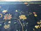 9' X 12' Vintage Hand Made Art Deco Nichols Peking Chinese Rug Carpet Blue Nice - Jewel Rugs