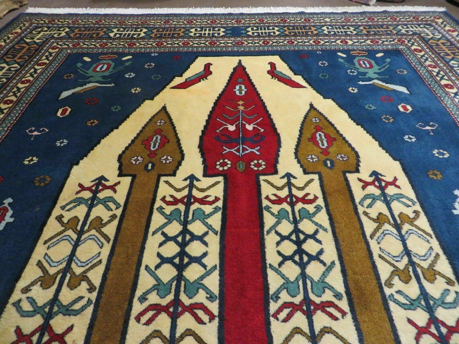 8' X 10' Vintage Handmade Turkish Caucasian Wool Rug Carpet Nice - Jewel Rugs