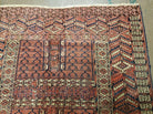 3'8" X 4' 5" Antique Handmade Tekkeh Turkoman Engsi Hatchli 4 Seasons Wool Rug - Jewel Rugs