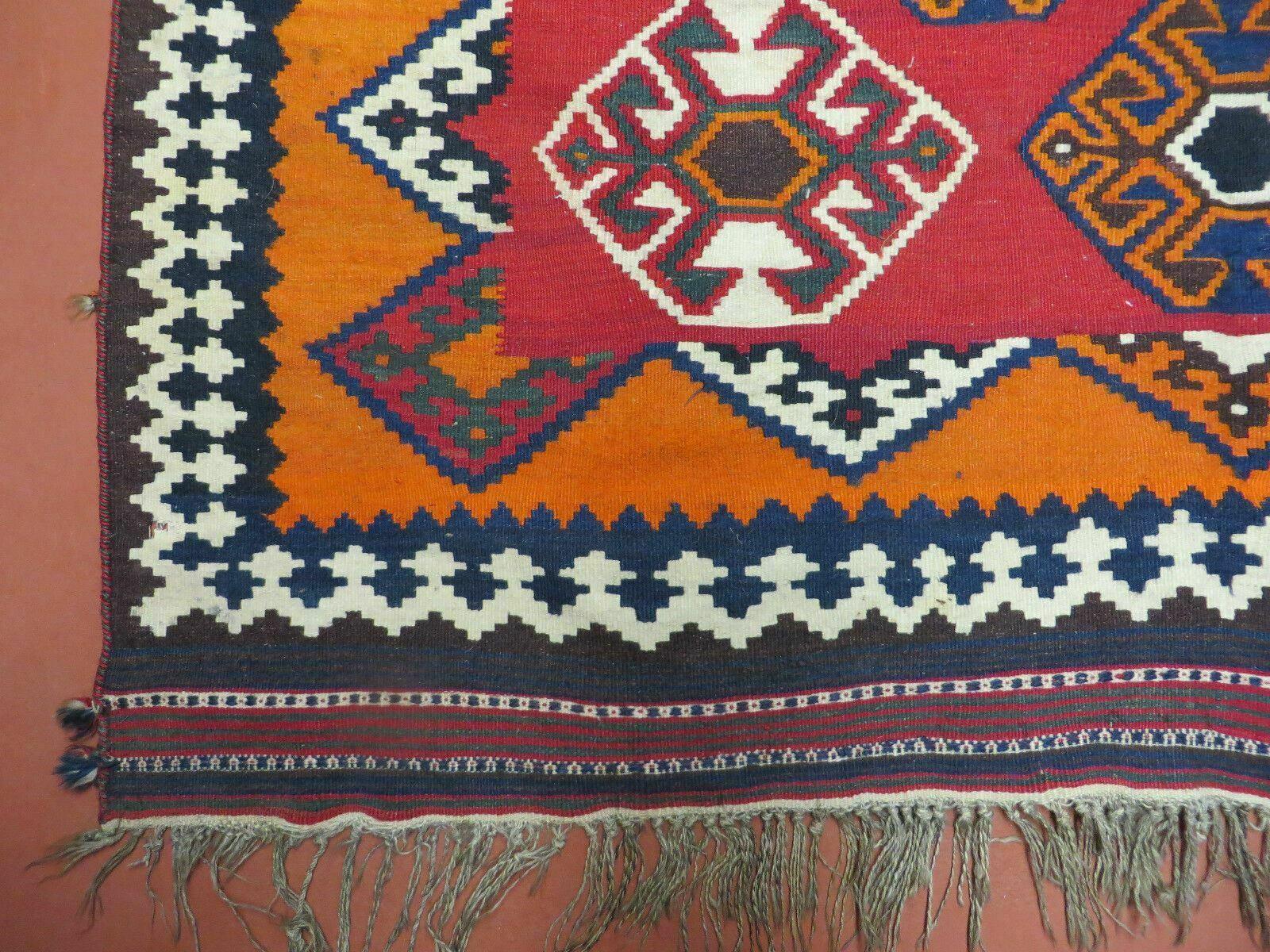 5' X 8' Antique Turkish Kilim Handmade Flat Weave Wool Rug Veg Dye Nice - Jewel Rugs