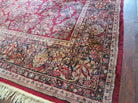 10'6" X 17' Antique Palace Size Handmade Persian Sarouk Floral Red Area Rug - Jewel Rugs