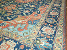 11' X 18' Antique Handmade Turkish Wool Rug Phoenix Bird Animal Pictorial Nice Blue and Red Fine Carpet - Jewel Rugs