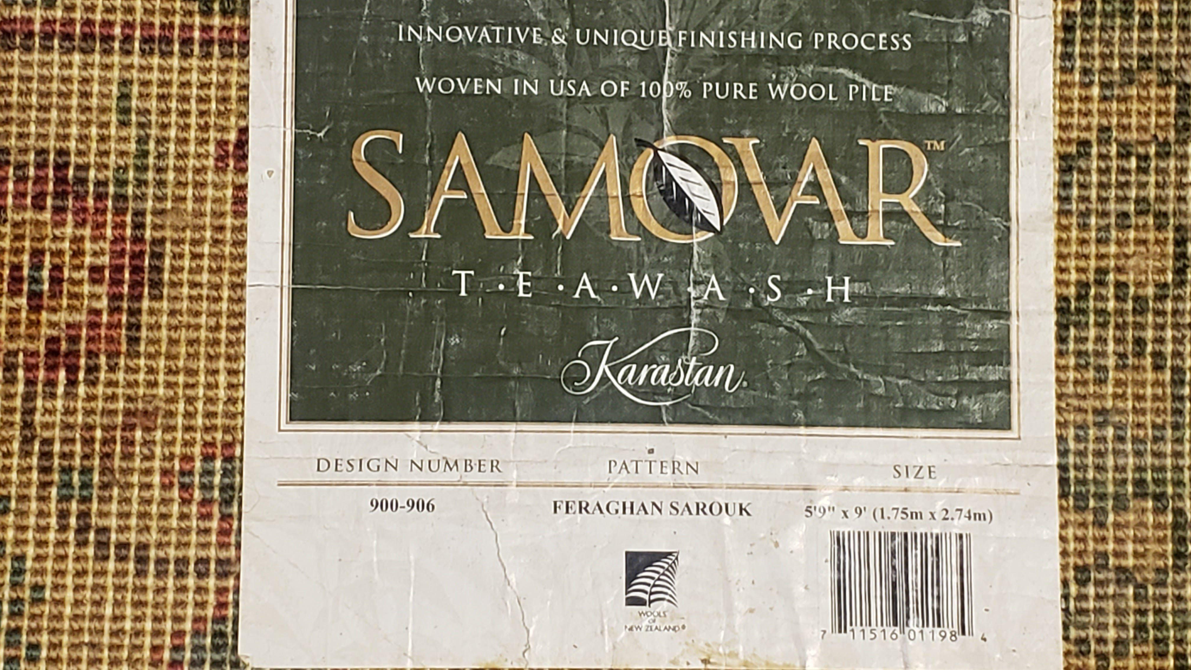 6x9 Karastan Samovar Rug Teawash 900-906 Feraghan Sarouk Pattern 5'9" x 9" Wool Carpet USA Vintage Nice Pair A - Jewel Rugs