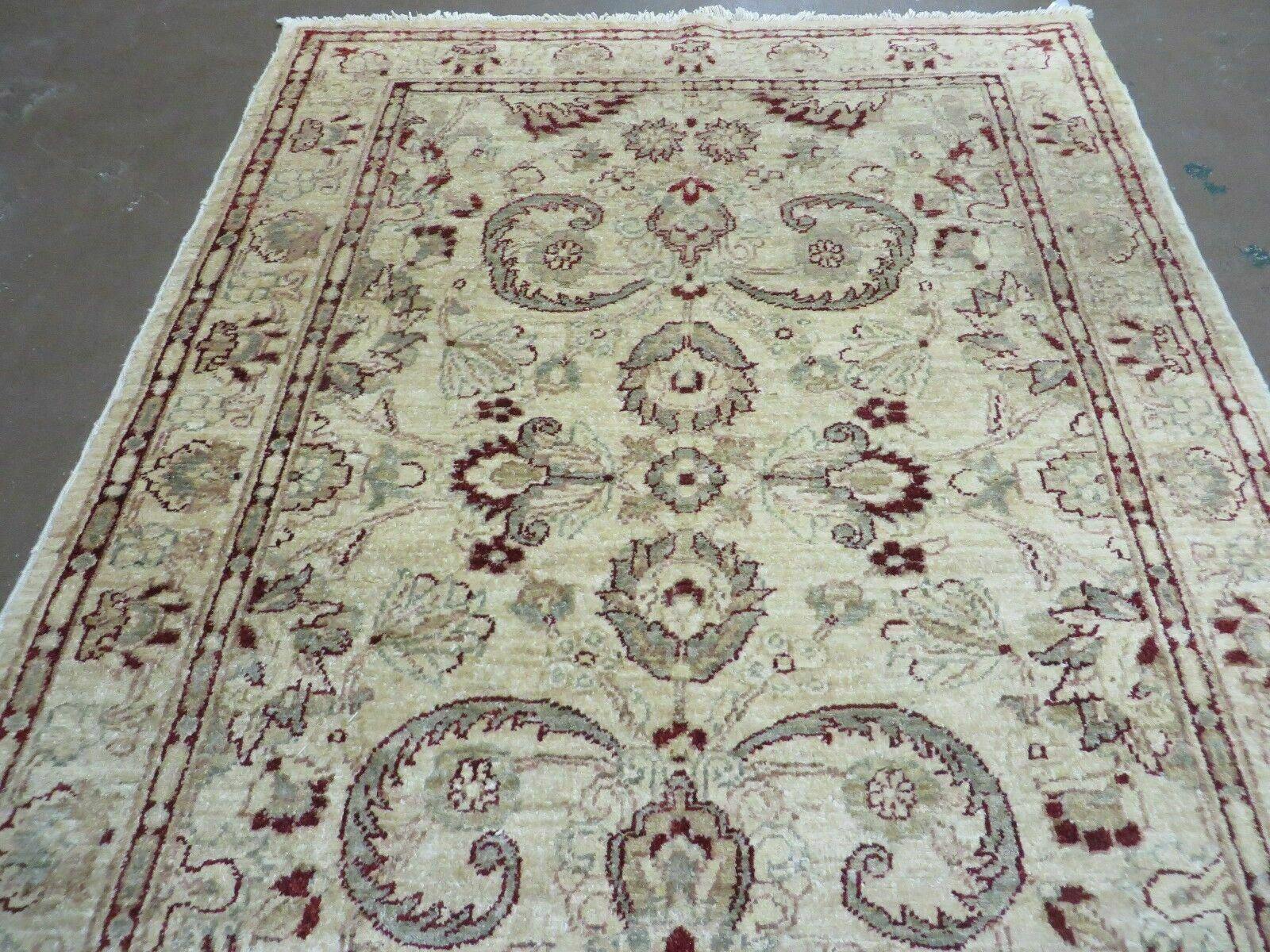 4' X 6' Handmade India Floral Oriental Wool Rug Veg Dyes Nice - Jewel Rugs