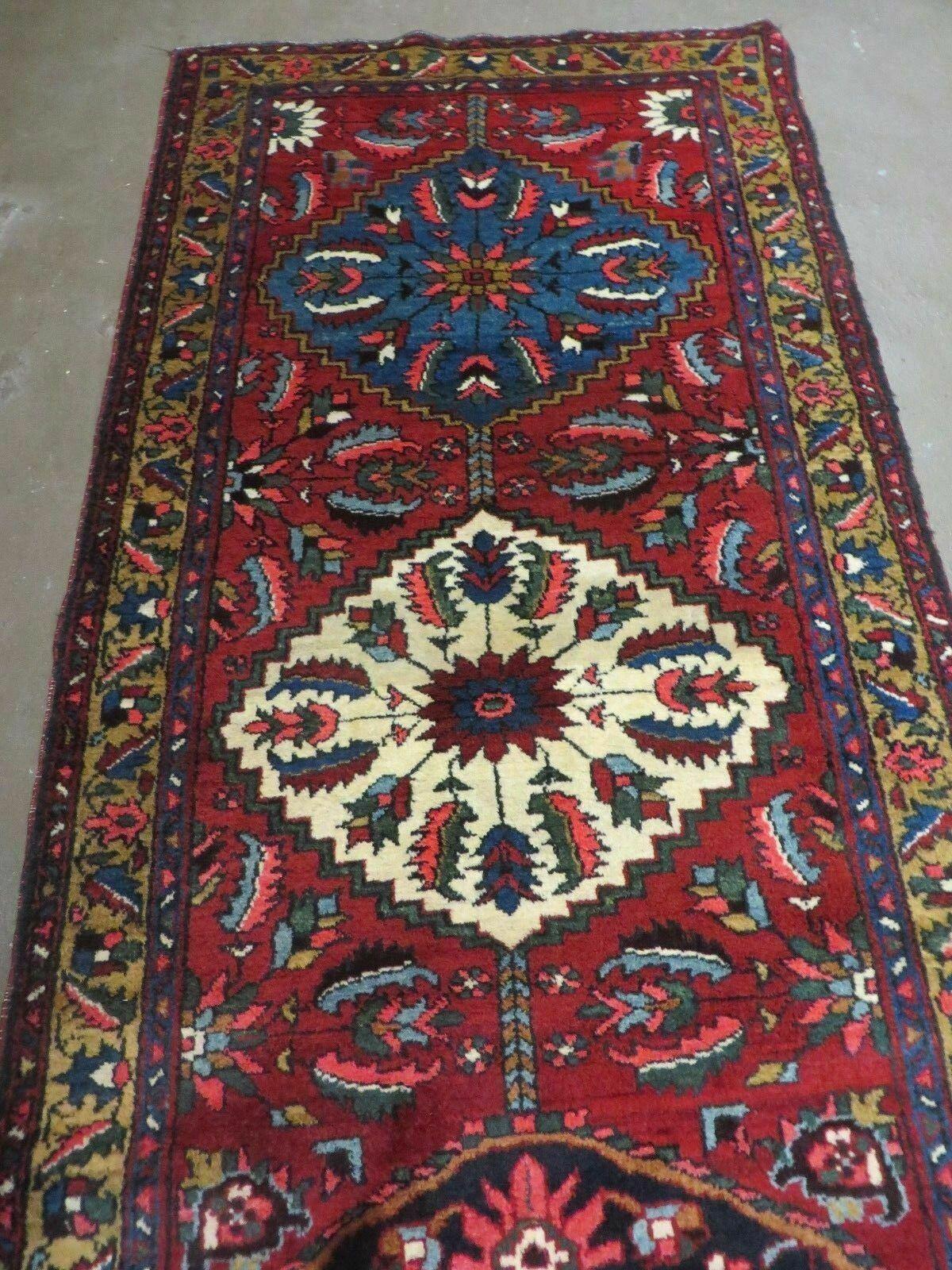 3' X 10' Handmade India Floral Oriental Wool Runner Rug Red Hand Knotted Nice - Jewel Rugs