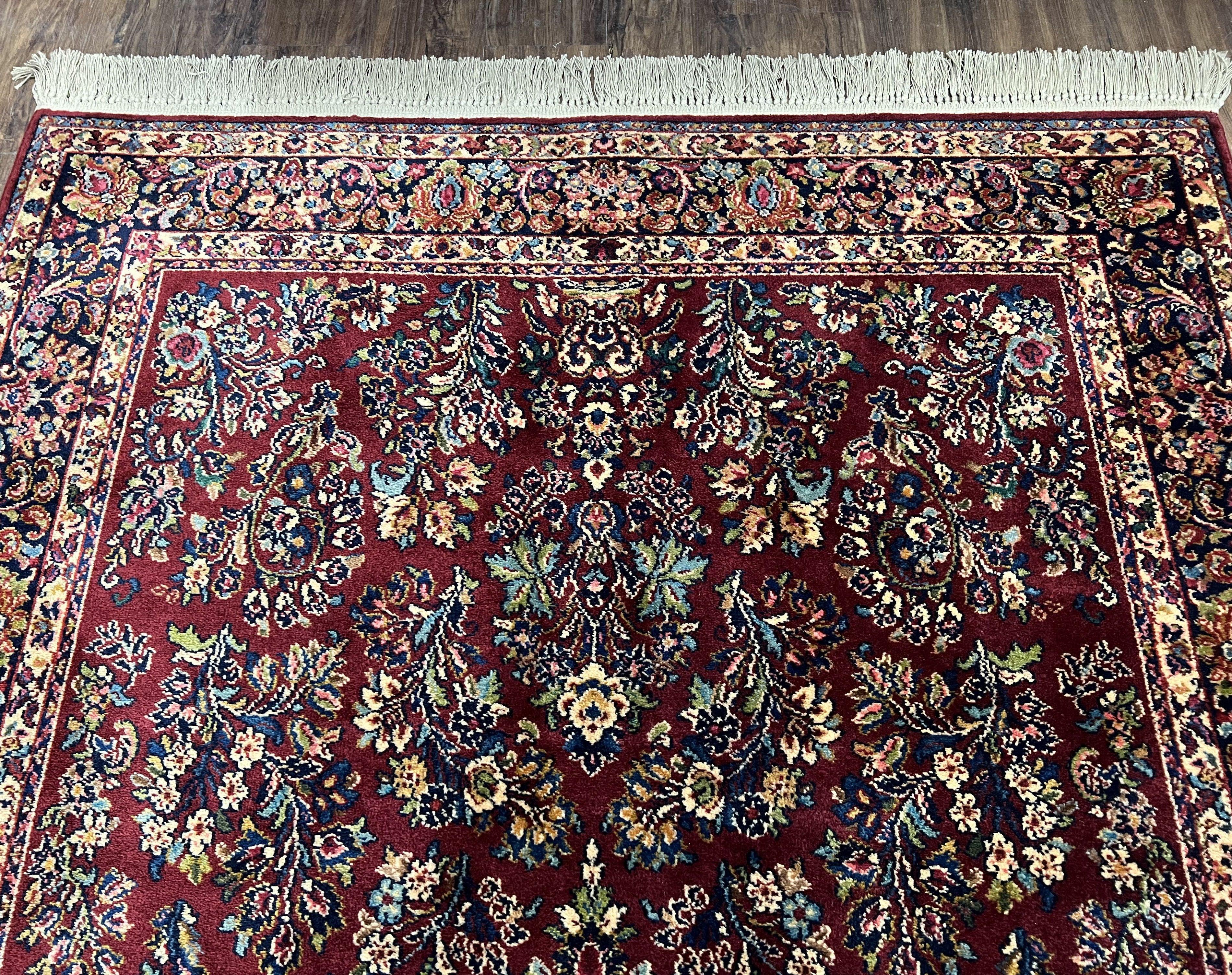 5.9 x 9 Karastan Rug Red Sarouk Rug #785, Karastan Wool Rug, Karastan Carpet, Original 700 Series Vintage Karastan Oriental Rug Discontinued - Jewel Rugs