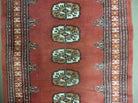 2' 8" X 10' Vintage Handmade Bokhara Turkoman Pakistani Wool Runner Rug Nice - Jewel Rugs