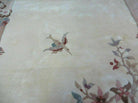 6' X 9' Vintage Hand Made CHINESE Art Deco 90 LINES Wool Rug Flowers Bird Nice - Jewel Rugs