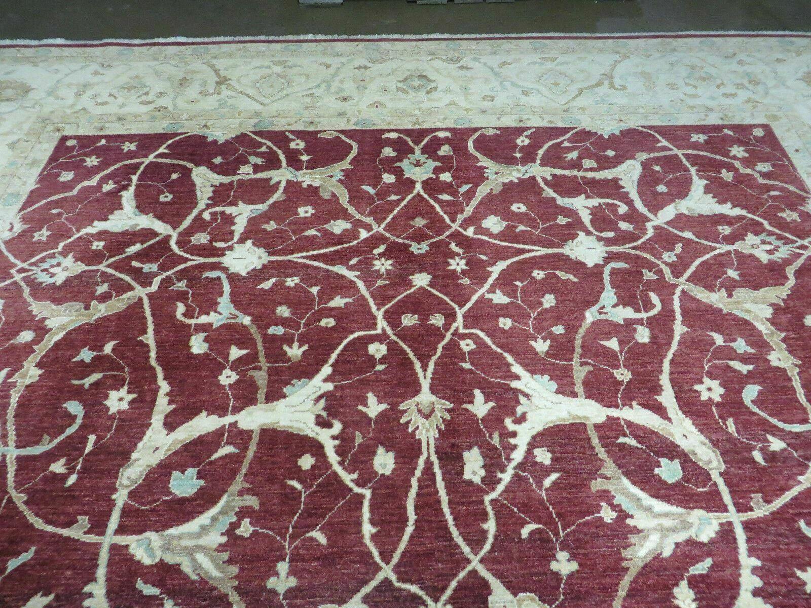 10' X 14' Vintage Handmade PESHAVAR CHOBI Pakistani Agra Wool Carpet Nice - Jewel Rugs