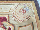 12' X 15' Hand Made French Aubusson Weave Rug Wool Savonnerie Design Red Wow - Jewel Rugs