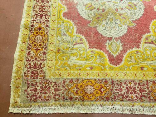 4' X 6' Antique Handmade Turkish Prayer Melas Oushak Wool Rug Gold Mustard Nice - Jewel Rugs