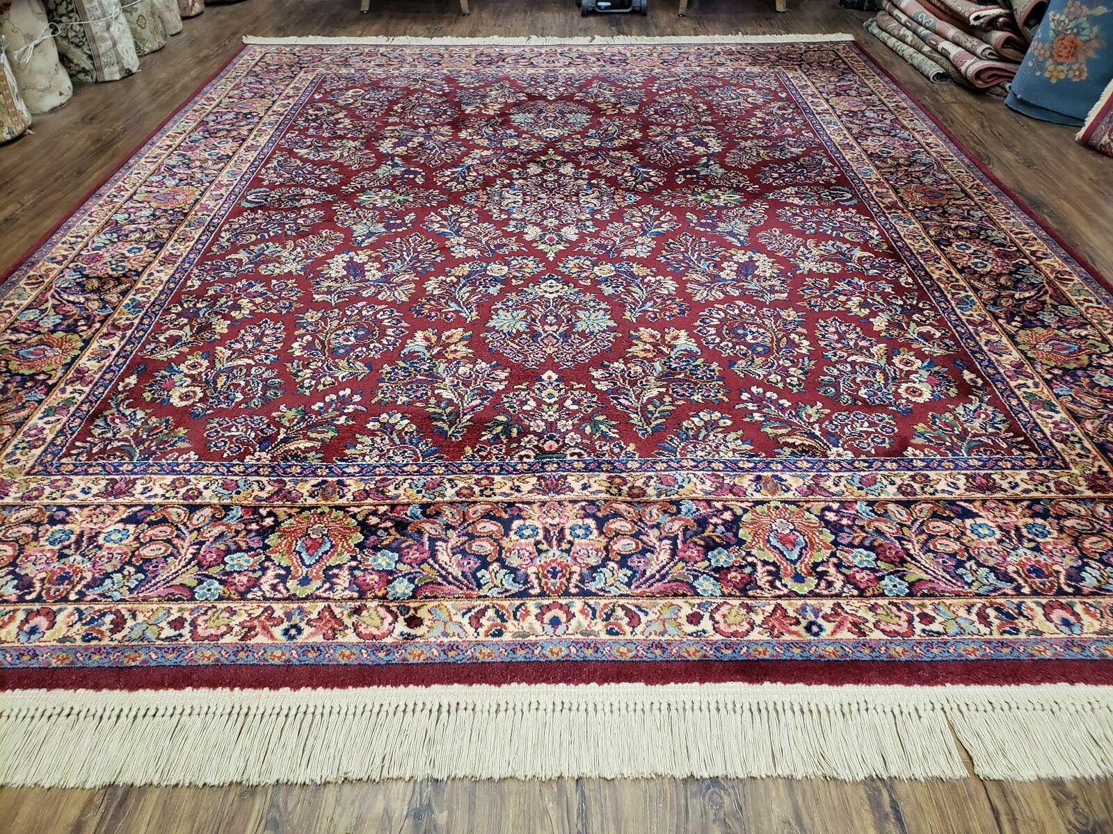 8' 8" X 10' 6" Karastan # 700 Red Saroukk # 785 Wool Rug American Made Beauty - Jewel Rugs