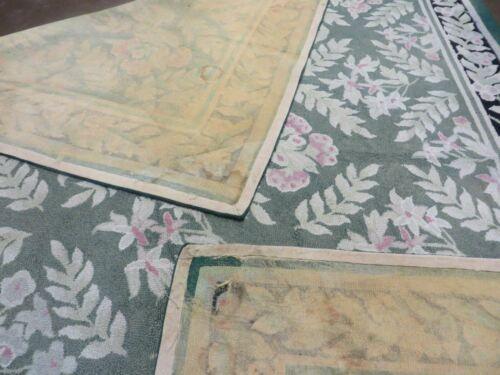 7' X 10' American Hand Made Hooked Rug All Over Wool Rug Flowers Nice - Jewel Rugs