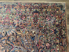 Stunning Persian Kirman Rug 11x15, Hand Knotted Wool Carpet, Large Antique Oriental Red Blue Area Rug 11 x 15 Allover Floral Palace Size Rug - Jewel Rugs