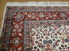 8' X 11' Vintage Fine Handmade Indian Agra Wool Rug Ivory/ Beige Organic Dyes - Jewel Rugs