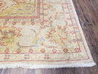 6x9 Top Quality Turkish Oushak Wool Rug Decorative Organic Dye Floral Beige Gold - Jewel Rugs