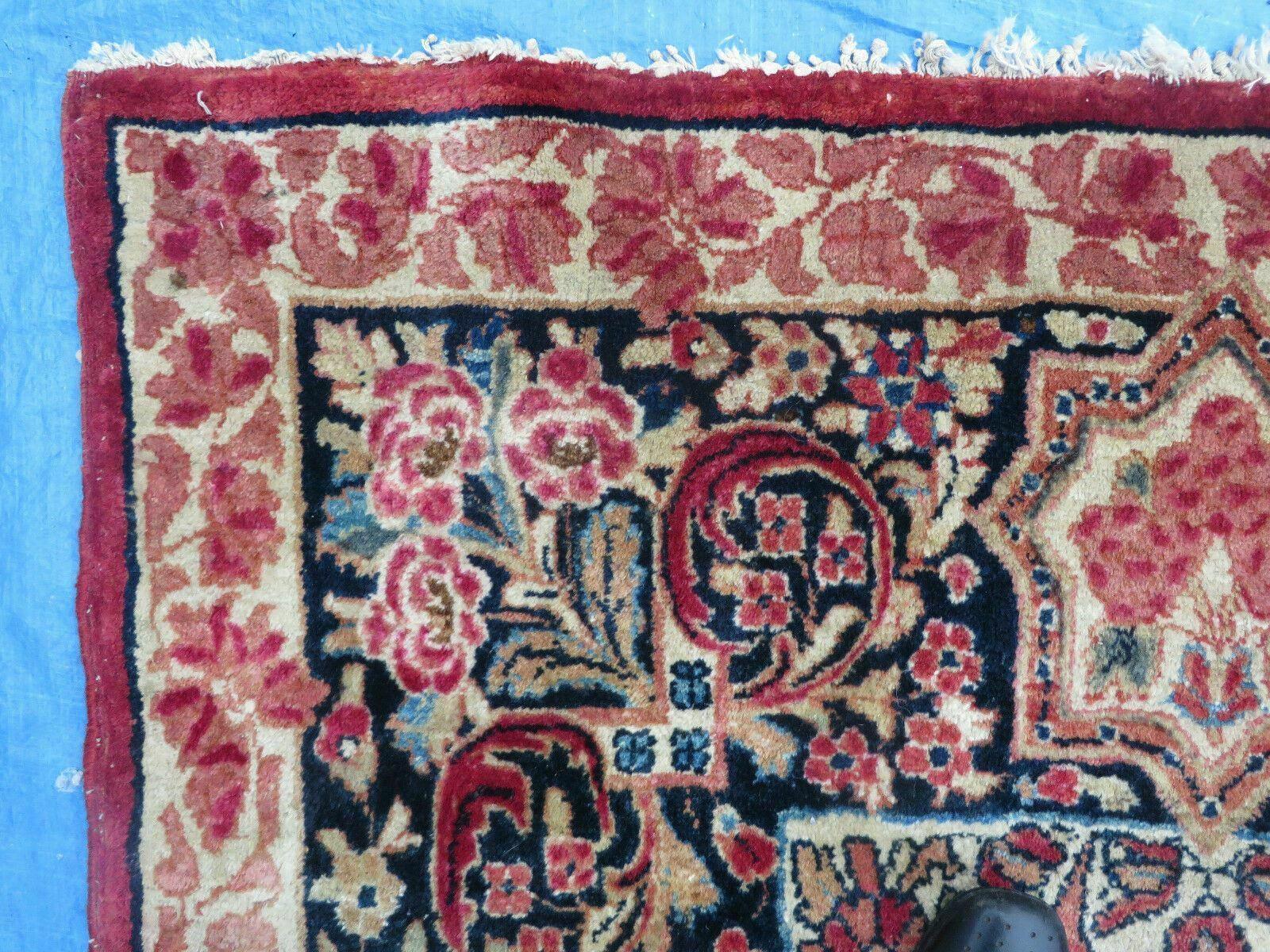 9' X 12' Antique Fine Handmade India Floral Oriental Wool Rug Carpet Red Nice - Jewel Rugs