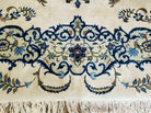 8' X 10' Semi Antique Handmade India Floral Lamb Wool Rug Carpet Ivory/ Beige - Jewel Rugs