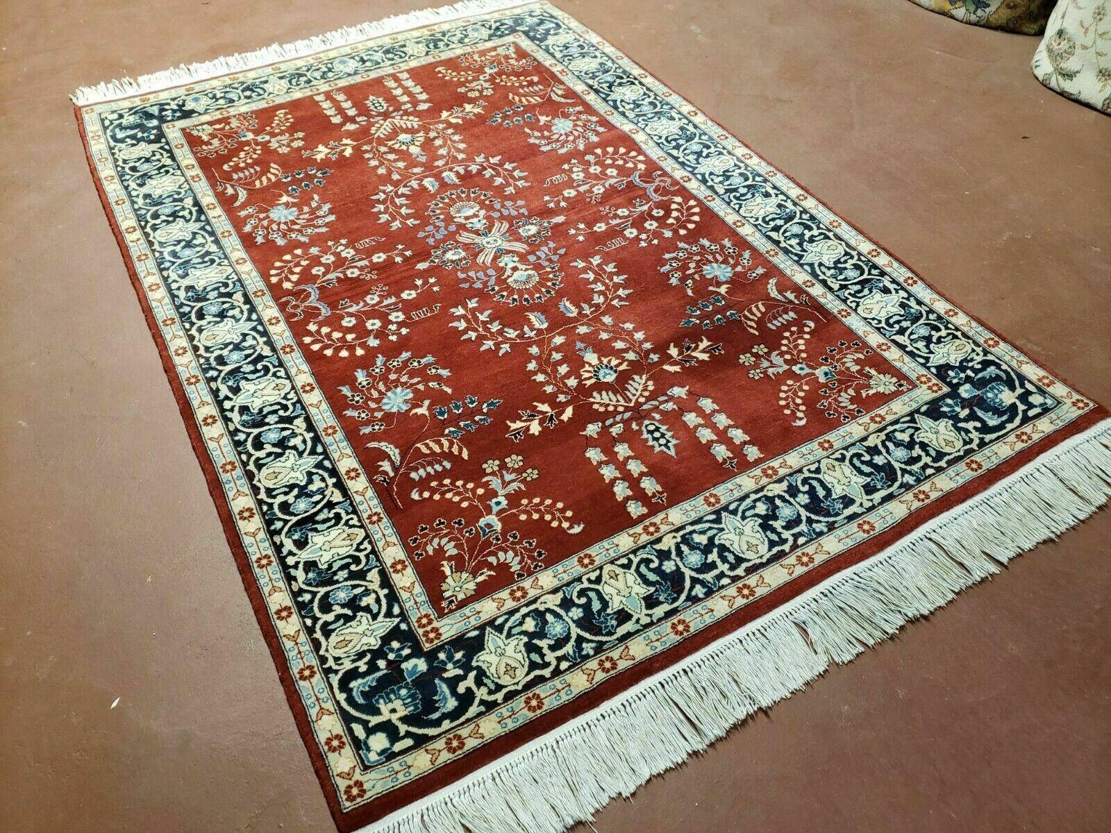 4' X 6' Vintage Handmade Pakistani Rug Highly Detailed Red - Jewel Rugs