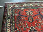 3' 8" X 10' 3" Antique Handmade Turkish Wool Runner Red Rug - Jewel Rugs