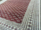 9' X 12' Vintage Handmade Fine Bokhara Turkoman Yamud Pakistan Wool Rug Nice - Jewel Rugs