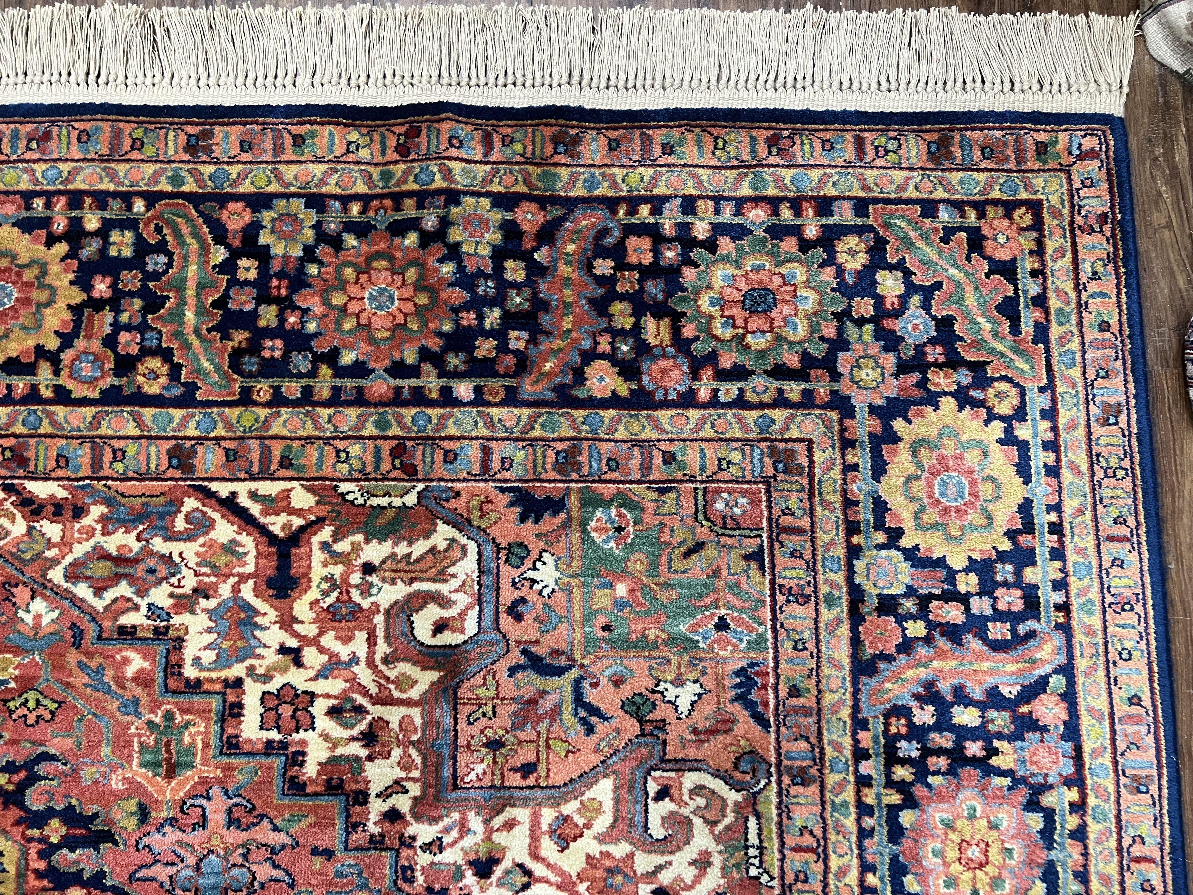 Karastan Heriz Rug 8'8" x 10'6", Vintage Karastan Wool Carpet Heriz Pattern #726 Hard to Find Original 700 Series Heriz Serapi Medallion Rug - Jewel Rugs