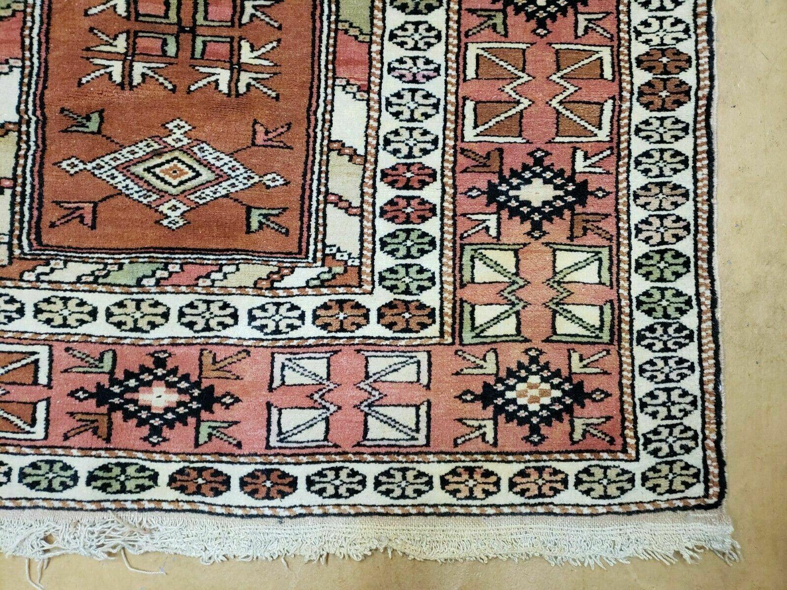 4' X 7' Antique Handmade Turkish Melas Oushak Wool Rug - Jewel Rugs