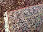 9' X 11' 5" Antique Authentic Handmade Wool Rug Floral Red Organic Nice - Jewel Rugs