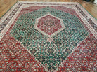 8' X 10' Vintage Handmade India Wool Rug Hand Knotted Carpet Herati Pattern - Jewel Rugs