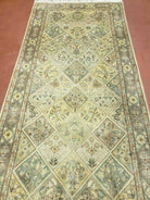 2' 7" X 9' Vintage Handmade India Floral Oriental Wool Runner Rug Hand Knotted - Jewel Rugs