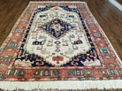 6' X 9' Vintage Handmade India Geometric Oriental Rug Wool Hand Knotted Carpet - Jewel Rugs