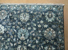 5' 6" X 8' Vintage Handmade Pakistani Floral Oriental Wool Rug Black Dark Grey - Jewel Rugs