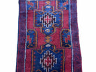 2' 8" X 4' 4" Vintage Handmade Tribal Wool Rug Balouchi Rug Afghan Rug Red Blue - Jewel Rugs