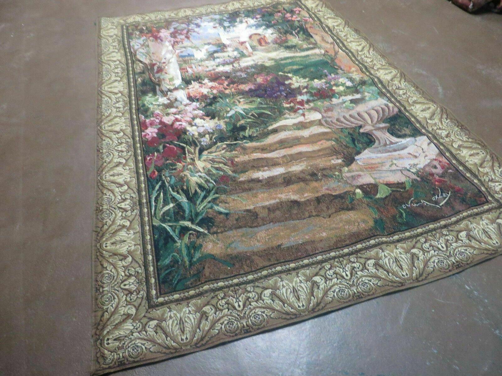 4' X 7' Tapestry American Made Loomed Mohawk Flowers Floral Ancient Urn Nice - Jewel Rugs