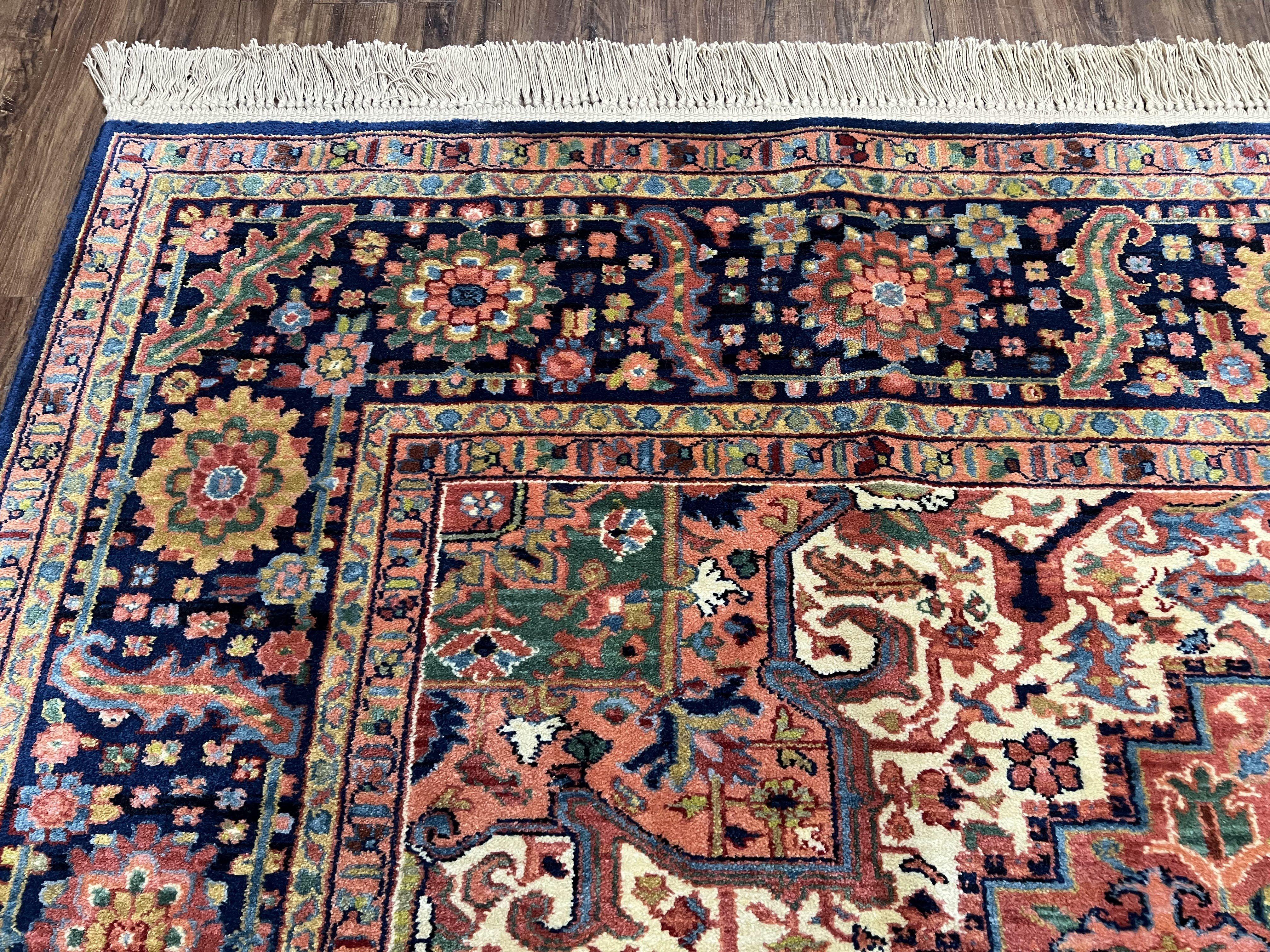 Karastan Heriz Rug 8'8" x 10'6", Vintage Karastan Wool Carpet Heriz Pattern #726 Hard to Find Original 700 Series Heriz Serapi Medallion Rug - Jewel Rugs