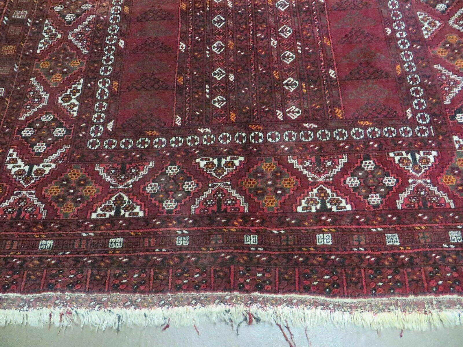 5' X 8' Antique Handmade Fine Tekkeh Turkoman Engsi Hatchli 4 Seasons Wool Rug Bohemian Boho Home Décor - Jewel Rugs