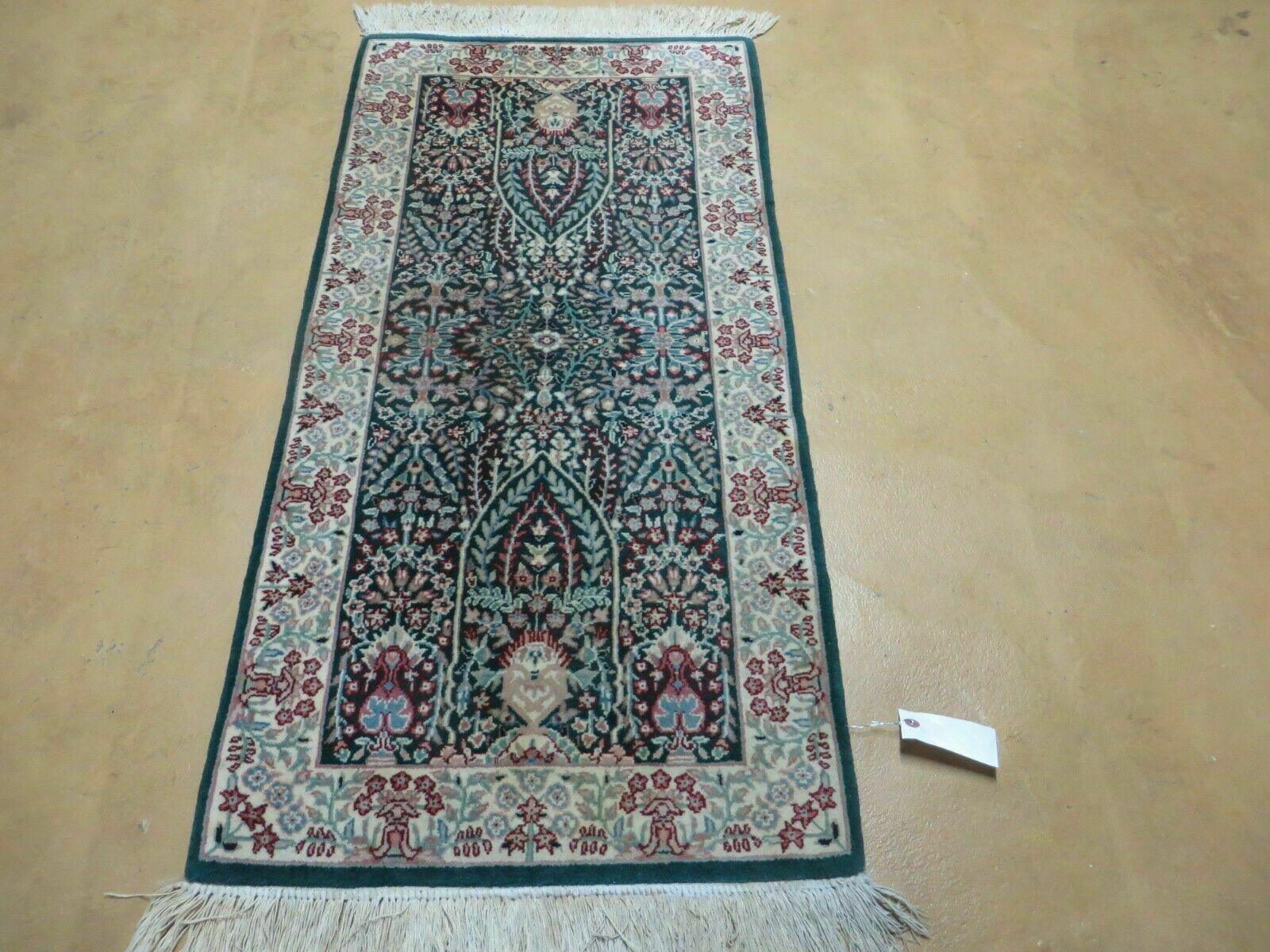 2' X 4' Handmade India Floral Oriental Wool Rug Carpet Vegetable Dyes Nice - Jewel Rugs