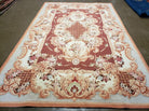 6' X 9' Vintage Handmade Chinese Needlepoint Wool Rug Flat Weave - Jewel Rugs