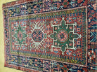 3' 3" X 4' 4" Handmade India Geometric Oriental Medallion Wool Rug Brick Color - Jewel Rugs