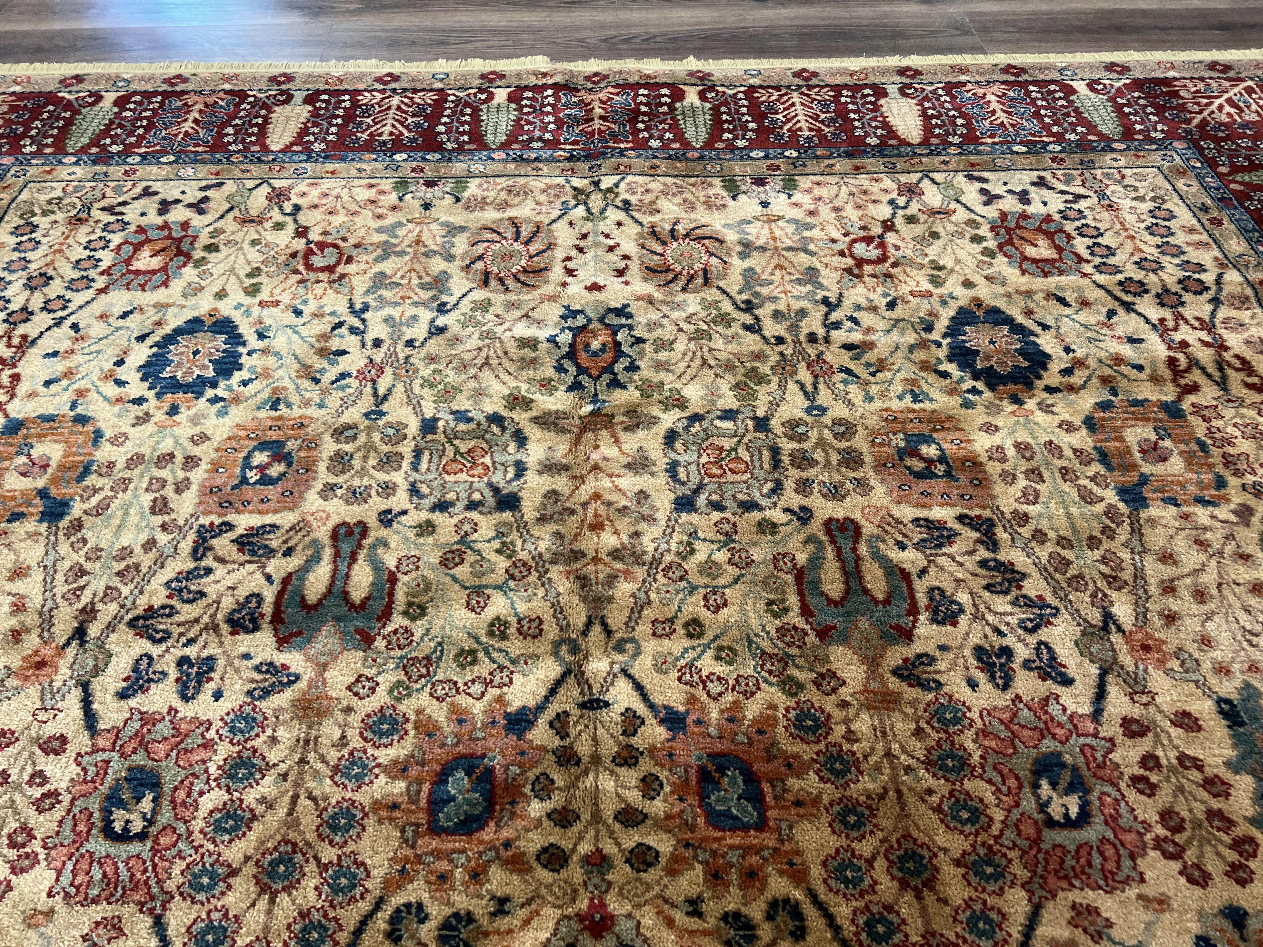 8.8 x 12 Karastan Samovar Rug Teawash #900-901 Persian Vase Pattern, Wool Karastan Carpet, Traditional Area Rug, Allover Pattern Vintage Rug - Jewel Rugs