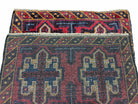 2' 7" X 4' 6" Vintage Handmade Tribal Wool Rug Balouchi Rug Afghan Rug Red Blue - Jewel Rugs