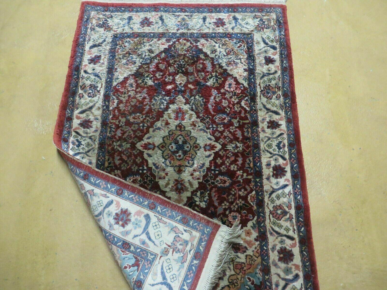 2' X 3' Handmade Chinese Floral Oriental Silk Rug Carpet Nice Red - Jewel Rugs