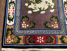 Chinese Art Deco Rug 3 x 5.5 with Animal Pictorials, Vintage Chinese Peking Wool Area Rug, Dark Puce Maroon Ivory, Hand Knotted Soft Carpet - Jewel Rugs