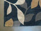 5' X 8' Abstract Modern Contemporary Style Hand Tufted Wool Rug Floral Flowers Nice Black - Jewel Rugs