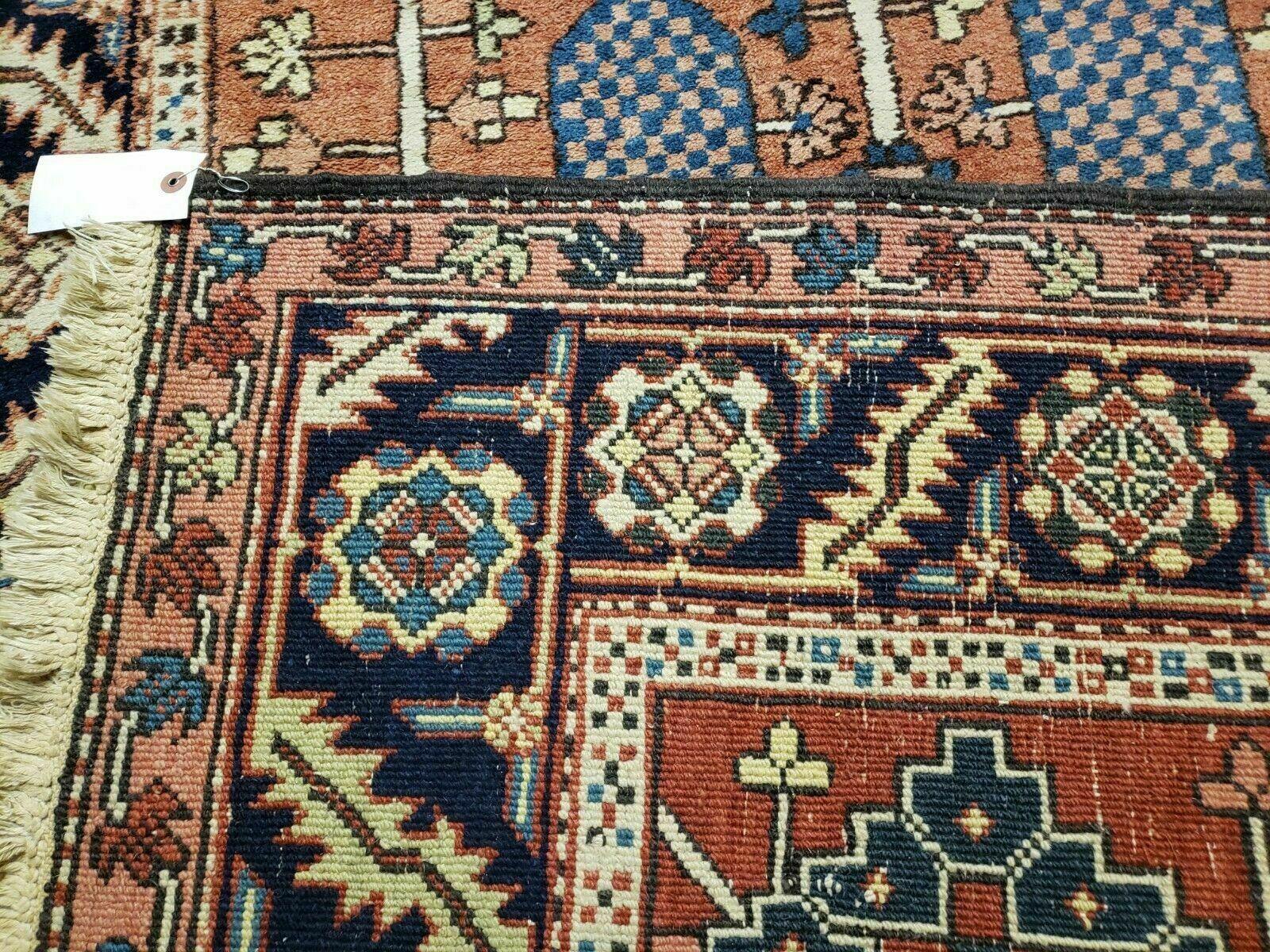 4' X 6' Handmade Turkish Wool Rug Decorative Rust Red Blue - Jewel Rugs