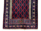 3x5 Vintage Handmade Tribal Wool Rug Balouchi Prayer Rug Afghan Rug Red Blue Wow - Jewel Rugs