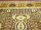 10' X 14' Handmade Pak Peshavar Chobi Agra Wool Carpet Coffee Brown Gold - Jewel Rugs