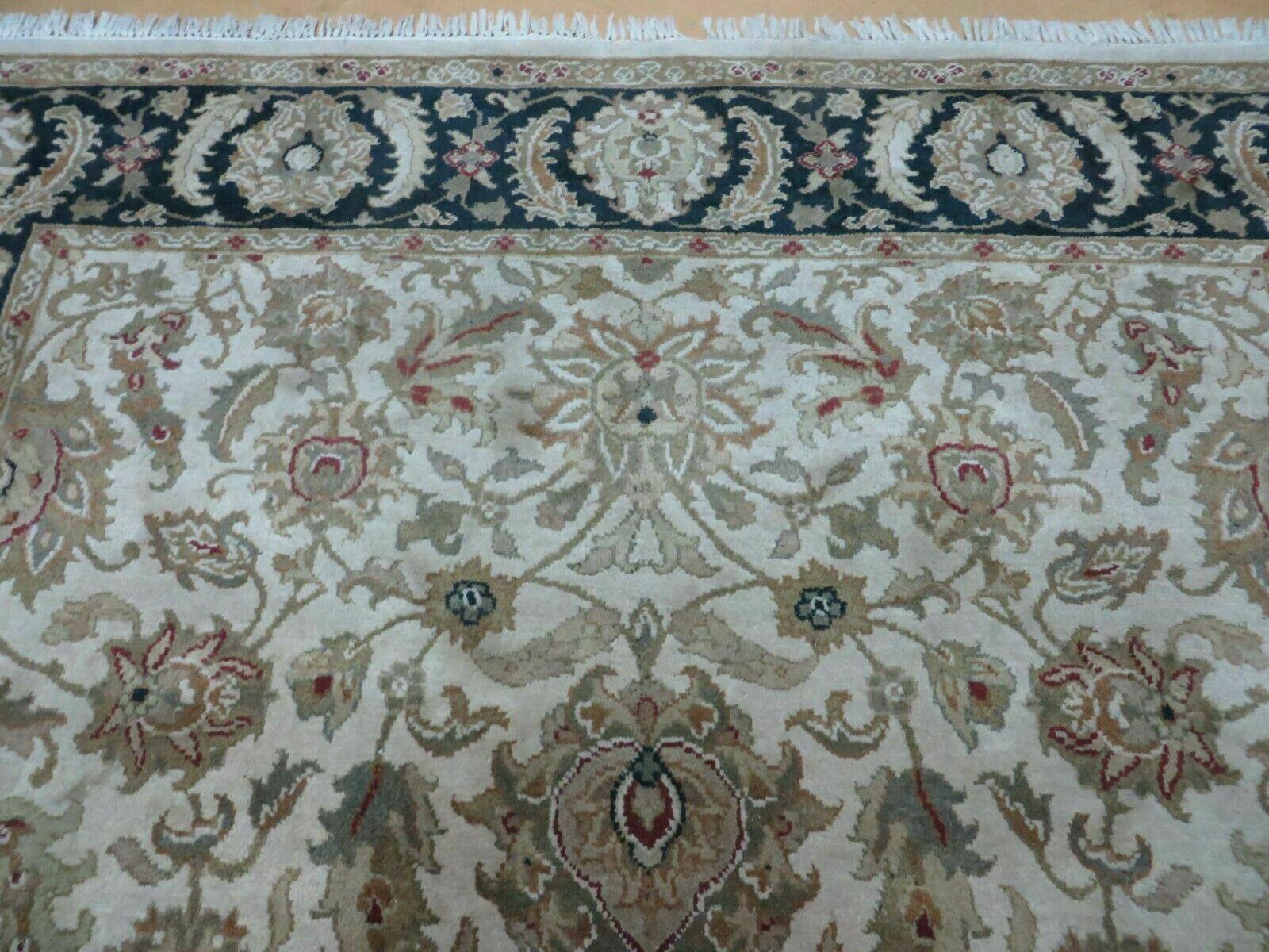 6' X 9' Vintage Handmade India Top Quality Jaipur Floral Oriental Tea Wash Nice - Jewel Rugs