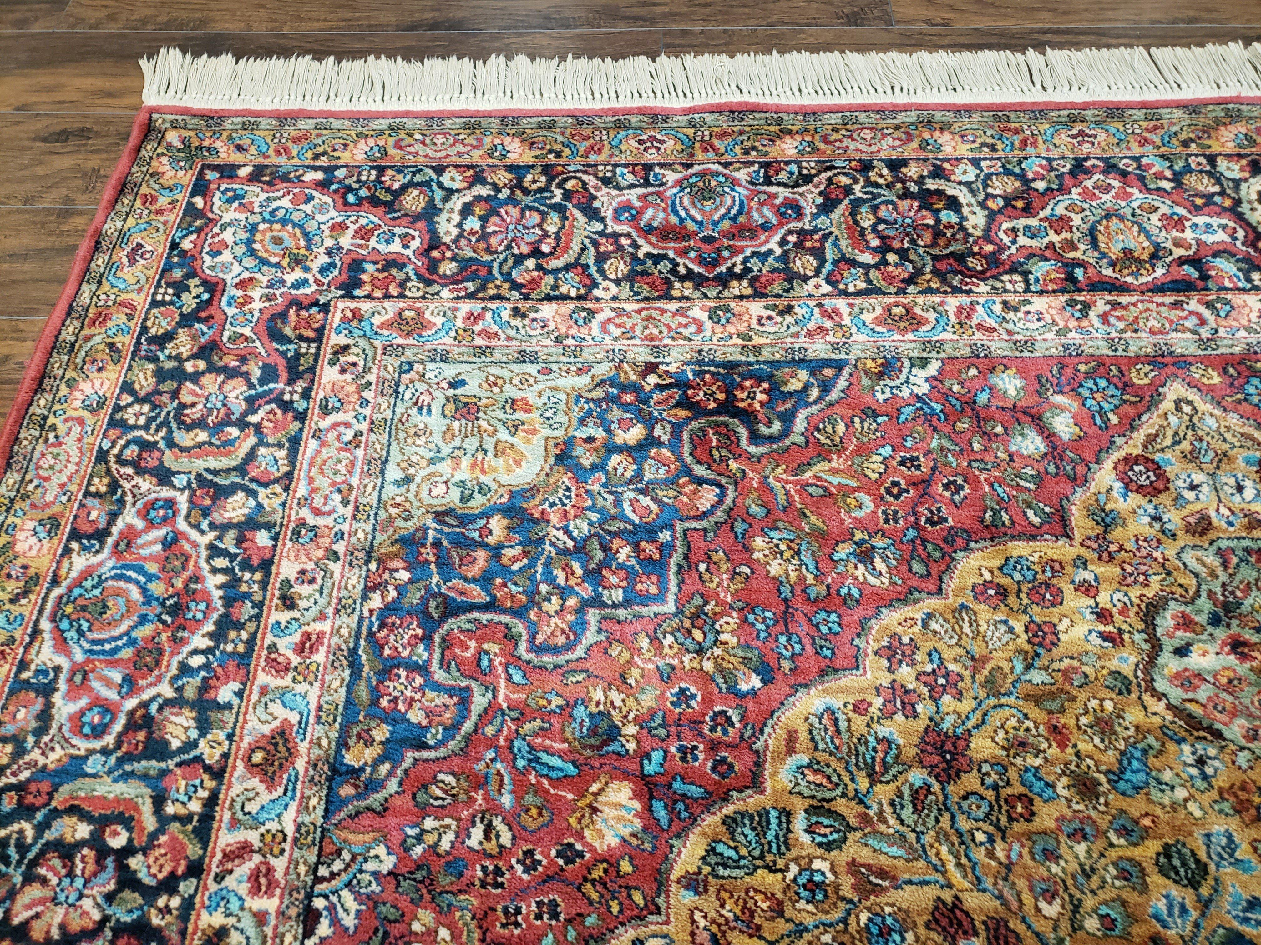 Karastan Rug 8.8 x 12 Medallion Kirman #700/718, Original Karastan Collection 700 Series, Discontinued Karastan Carpet Vintage Wool Karastan - Jewel Rugs